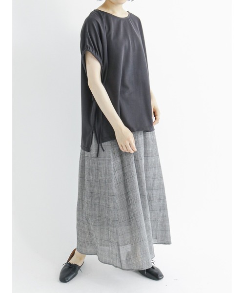 Samansa Mos2 blue（サマンサモスモスブルー）の「グレンチェックマーメイドススカート（スカート・レディース・ブラウン/ネイビー/グレー・ﾌﾘ-）」の12枚目の写真