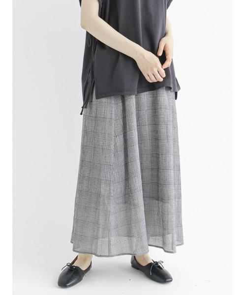 Samansa Mos2 blue（サマンサモスモスブルー）の「グレンチェックマーメイドススカート（スカート・レディース・ブラウン/ネイビー/グレー・ﾌﾘ-）」の11枚目の写真