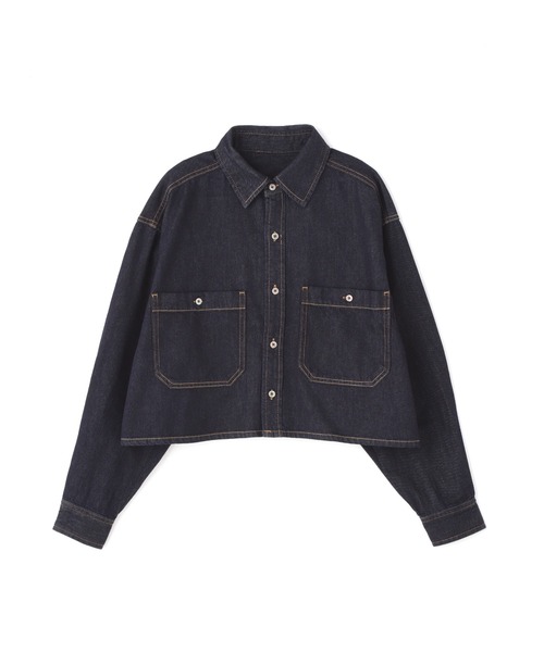 N.(N. Natural Beauty Basic)(エヌエヌナチュラルビューティーベーシック)の「◆ショートデニムシャツ(シャツ/ブラウス・レディース・インディゴブルー/ブルー系その他・MEDIUM)」の14枚目の写真