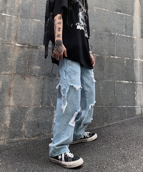 ARULE（アルール）の「『ARULE/アルール』ハードダメージクラッシュデニム【Y】【CN】（デニムパンツ・メンズ・ブルー・L/XL）」の9枚目の写真