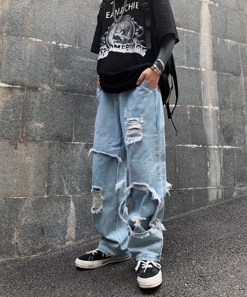 ARULE（アルール）の「『ARULE/アルール』ハードダメージクラッシュデニム【Y】【CN】（デニムパンツ・メンズ・ブルー・L/XL）」の10枚目の写真