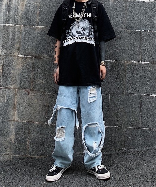 ARULE（アルール）の「『ARULE/アルール』ハードダメージクラッシュデニム【Y】【CN】（デニムパンツ・メンズ・ブルー・L/XL）」の12枚目の写真