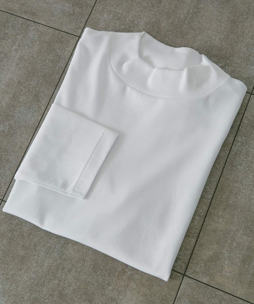 URBAN RESEARCH DOORS（アーバンリサーチドアーズ）の「LIFE STYLE TAILOR　シルケットポンチストレッチモック長袖Tシャツ（Tシャツ/カットソー・メンズ・ホワイト・MEDIUM/LARGE）」の3枚目の写真