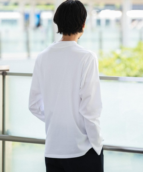 URBAN RESEARCH DOORS（アーバンリサーチドアーズ）の「LIFE STYLE TAILOR　シルケットポンチストレッチモック長袖Tシャツ（Tシャツ/カットソー・メンズ・ホワイト・MEDIUM/LARGE）」の10枚目の写真