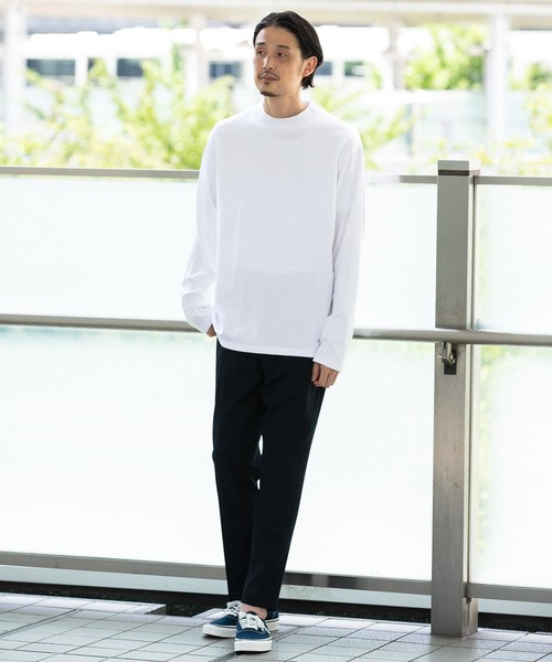 URBAN RESEARCH DOORS（アーバンリサーチドアーズ）の「LIFE STYLE TAILOR　シルケットポンチストレッチモック長袖Tシャツ（Tシャツ/カットソー・メンズ・ホワイト・MEDIUM/LARGE）」の15枚目の写真