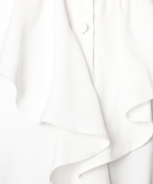 couture brooch(クチュールブローチ)の「◆【2WAYリボンで印象チェンジ!オフィスにもOK】リボンボウタイ フリルブラウス(シャツ/ブラウス・レディース・オフホワイト/サックスブルー/ブラック系・40/38/42/36)」の7枚目の写真