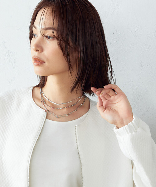 COMME CA ISM(コムサイズム)の「3WAY ショートネックレス(ネックレス・レディース・シルバー/ゴールド・FREE)」の4枚目の写真