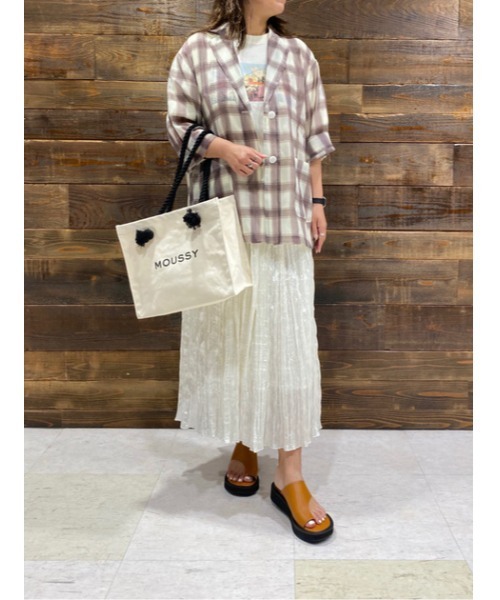 MOUSSY（マウジー）の「MOUSSY SOUVENIR ショッパー（トートバッグ・レディース・ブラック/ホワイト・FREE）」の16枚目の写真