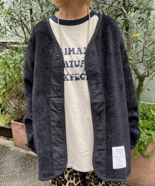 SUPERTHANKS(スーパーサンクス)の「【SUPERTHANKS】BRUSHED RIB LINER ジャケット(ノーカラージャケット・レディース・ブルー/ブラック・SMALL)」の20枚目の写真