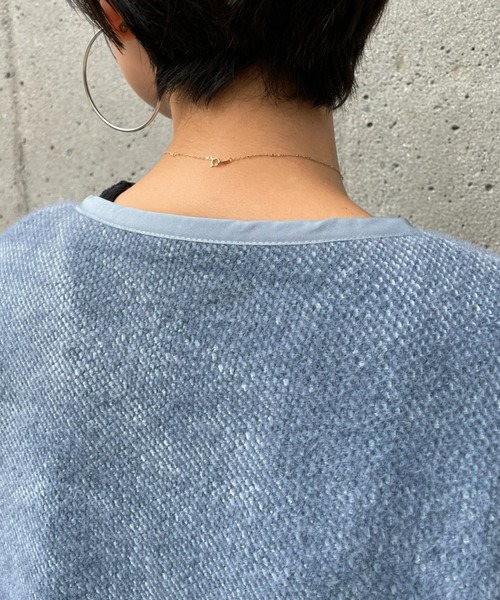 SUPERTHANKS(スーパーサンクス)の「【SUPERTHANKS】BRUSHED RIB LINER ジャケット(ノーカラージャケット・レディース・ブルー/ブラック・SMALL)」の15枚目の写真