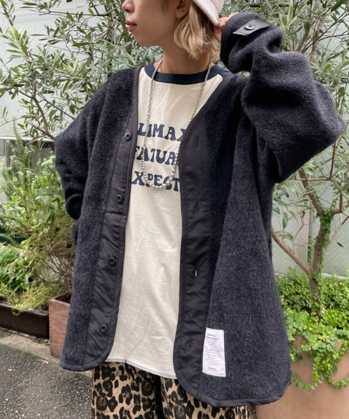 SUPERTHANKS(スーパーサンクス)の「【SUPERTHANKS】BRUSHED RIB LINER ジャケット(ノーカラージャケット・レディース・ブルー/ブラック・SMALL)」の19枚目の写真
