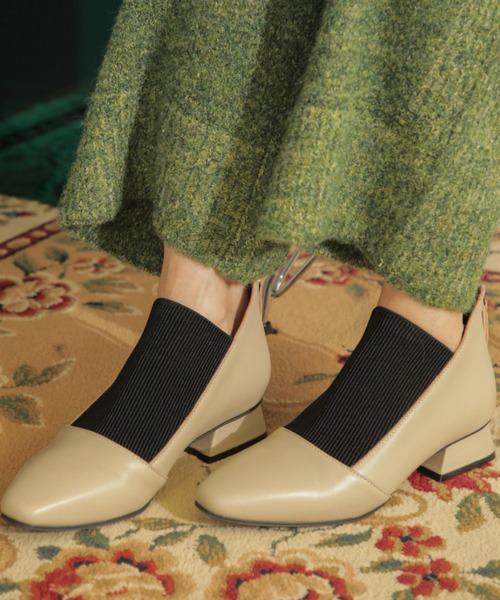 MODA e COMODA パンプス モード エ ジャコモ MODE ET JACOMO スクエアトゥチャンキー