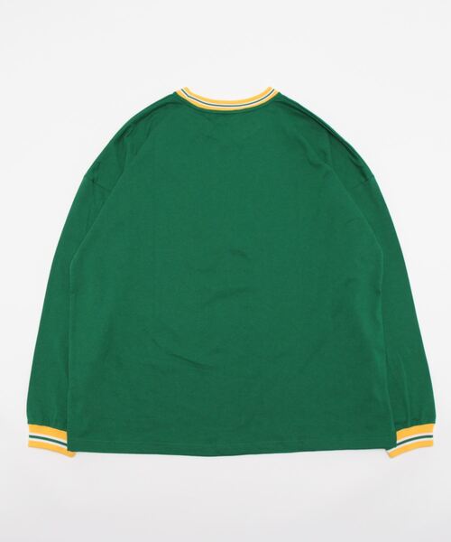 HONEYSUCKLE ROSE(ハニーサックルローズ)の「【HONEYSUCKLE ROSE】配色リブロンT(Tシャツ/カットソー・レディース・ネイビー/グリーン/ベージュ・M/L)」の6枚目の写真