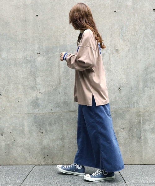 HONEYSUCKLE ROSE(ハニーサックルローズ)の「【HONEYSUCKLE ROSE】配色リブロンT(Tシャツ/カットソー・レディース・ネイビー/グリーン/ベージュ・M/L)」の17枚目の写真