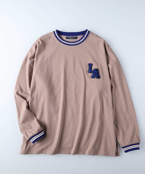 HONEYSUCKLE ROSE(ハニーサックルローズ)の「【HONEYSUCKLE ROSE】配色リブロンT(Tシャツ/カットソー・レディース・ネイビー/グリーン/ベージュ・M/L)」の19枚目の写真