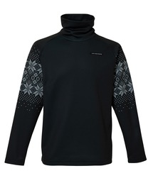 フェアアイル柄モックネック長袖プルオーバー