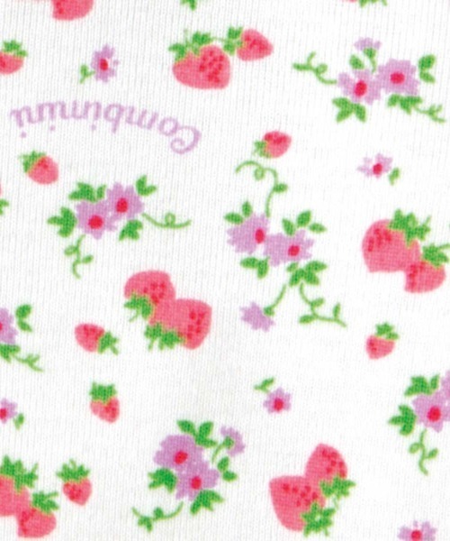 combimini(コンビミニ)の「長袖Tシャツ(ストロベリー)(Tシャツ/カットソー・キッズ・ピンク・90/100/110/120/80/130/140)」の2枚目の写真
