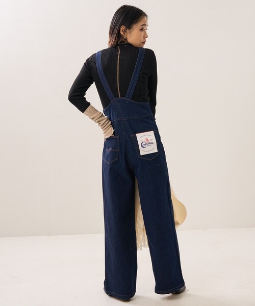 FREAK'S STORE（フリークスストア）の「CIMARRON JEANS/シマロンジーンズ kairo pocket Salopette/カイロポケットサロペット（サロペット/オーバーオール・レディース・ネイビー・SMALL/MEDIUM）」の4枚目の写真