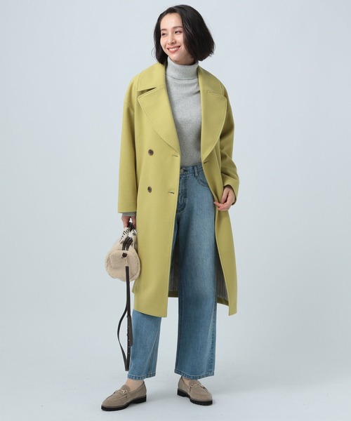 BAYFLOW（ベイフロー）の「ウーリーテックチェスターコート（チェスターコート・レディース・ブラック/イエロー/アイボリー・SMALL/MEDIUM/X-SMALL）」の9枚目の写真