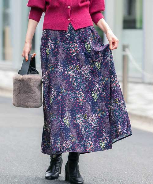 URBAN RESEARCH ROSSO(アーバンリサーチロッソ)の「【hareko×ROSSO】ランダムフラワープリントスカート(スカート・レディース・アイボリー/ネイビー・36/38)」の15枚目の写真