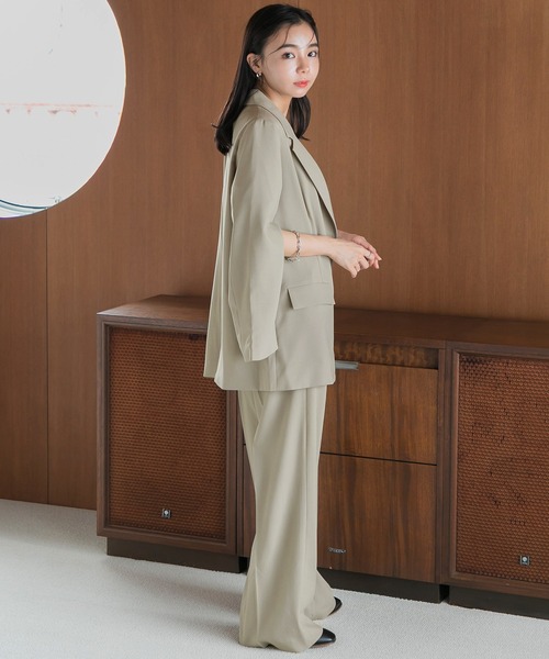 Dita Muaj.（ディータムアージュ）の「【ZOZO限定】ハイウエストタック入りスラックスパンツ（スラックス・レディース・グレイッシュベージュ/ダークネイビー/ブラウン・FREE）」の8枚目の写真