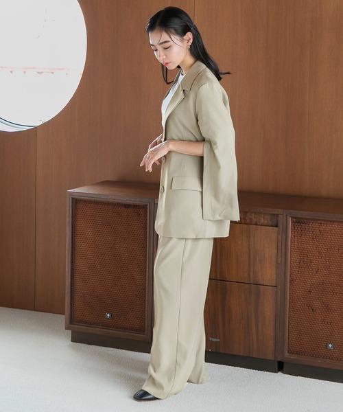 Dita Muaj.（ディータムアージュ）の「【ZOZO限定】ハイウエストタック入りスラックスパンツ（スラックス・レディース・グレイッシュベージュ/ダークネイビー/ブラウン・FREE）」の10枚目の写真