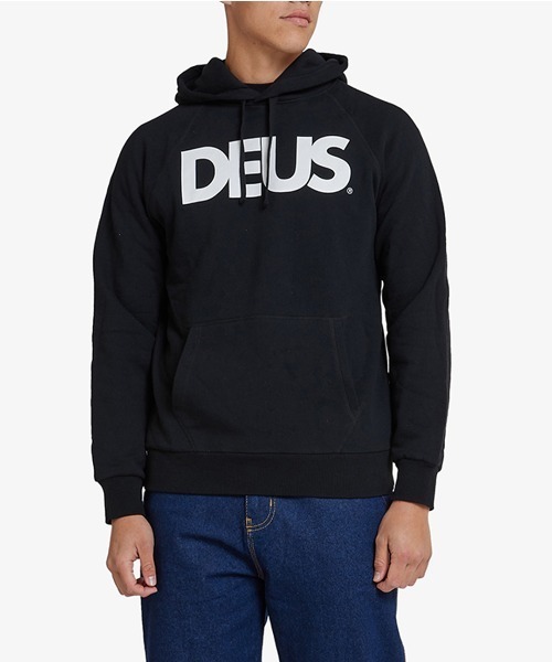 DEUS EX MACHINA(デウスエクスマキナ)の「ALL CAPS HOODY(パーカー・メンズ・グレー/ブラック・XS/S/M/L/XL)」の4枚目の写真