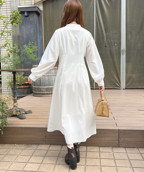 apres jour(アプレジュール)の「バンドカラーワンピース【ZOZOTOWN限定アイテム】(ワンピース・レディース・ピンク/オフホワイト/ブラック・X-LARGE/フリー)」の10枚目の写真