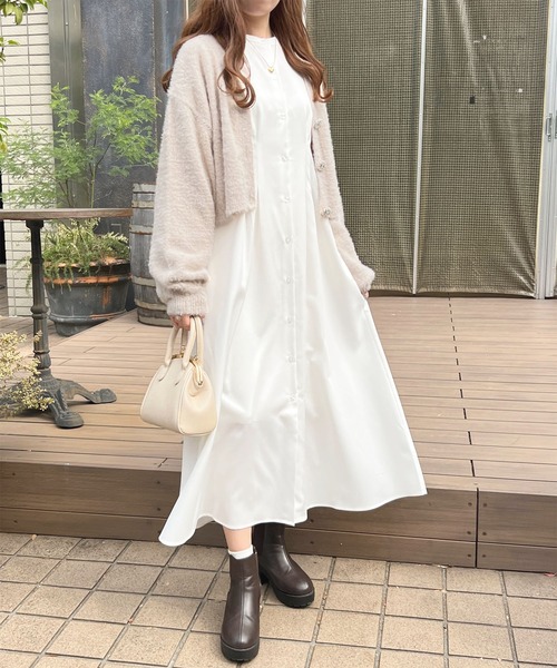 apres jour(アプレジュール)の「バンドカラーワンピース【ZOZOTOWN限定アイテム】(ワンピース・レディース・ピンク/オフホワイト/ブラック・X-LARGE/フリー)」の12枚目の写真