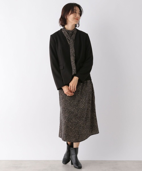 LEPSIM（レプシィム）の「ボウタイワンピース　164033（ワンピース・レディース・ブラック/ブラック系その他/ブラウン系その他・FREE）」の4枚目の写真