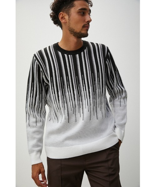 AZUL by moussy（アズールバイマウジー）の「VARIETY COCKTAIL COLOR KNIT/バラエティカクテルカラーニット（ニット/セーター・メンズ・ブルー系その他/ブラック系その他・MEDIUM/LARGE）」の3枚目の写真