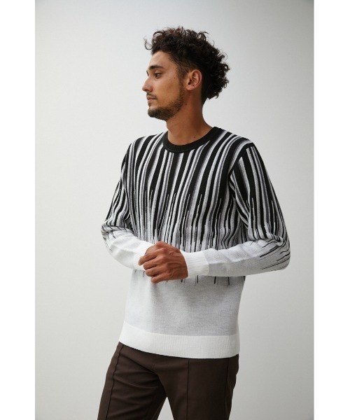AZUL by moussy（アズールバイマウジー）の「VARIETY COCKTAIL COLOR KNIT/バラエティカクテルカラーニット（ニット/セーター・メンズ・ブルー系その他/ブラック系その他・MEDIUM/LARGE）」の4枚目の写真