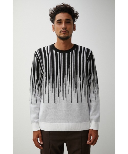 AZUL by moussy（アズールバイマウジー）の「VARIETY COCKTAIL COLOR KNIT/バラエティカクテルカラーニット（ニット/セーター・メンズ・ブルー系その他/ブラック系その他・MEDIUM/LARGE）」の6枚目の写真
