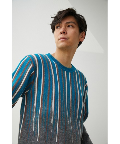 AZUL by moussy（アズールバイマウジー）の「VARIETY COCKTAIL COLOR KNIT/バラエティカクテルカラーニット（ニット/セーター・メンズ・ブルー系その他/ブラック系その他・MEDIUM/LARGE）」の12枚目の写真