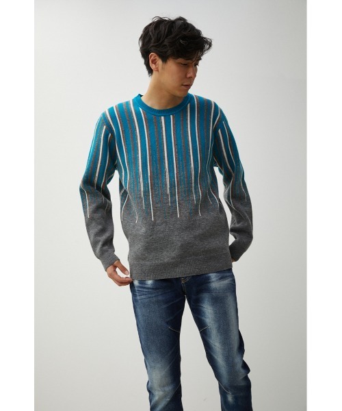 AZUL by moussy（アズールバイマウジー）の「VARIETY COCKTAIL COLOR KNIT/バラエティカクテルカラーニット（ニット/セーター・メンズ・ブルー系その他/ブラック系その他・MEDIUM/LARGE）」の13枚目の写真