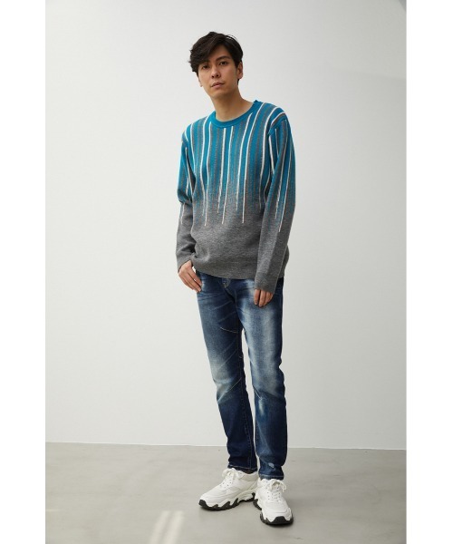 AZUL by moussy（アズールバイマウジー）の「VARIETY COCKTAIL COLOR KNIT/バラエティカクテルカラーニット（ニット/セーター・メンズ・ブルー系その他/ブラック系その他・MEDIUM/LARGE）」の14枚目の写真
