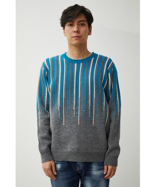 AZUL by moussy（アズールバイマウジー）の「VARIETY COCKTAIL COLOR KNIT/バラエティカクテルカラーニット（ニット/セーター・メンズ・ブルー系その他/ブラック系その他・MEDIUM/LARGE）」の15枚目の写真