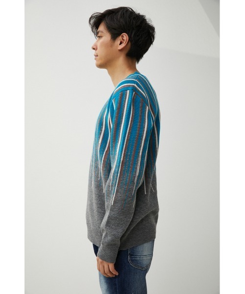 AZUL by moussy（アズールバイマウジー）の「VARIETY COCKTAIL COLOR KNIT/バラエティカクテルカラーニット（ニット/セーター・メンズ・ブルー系その他/ブラック系その他・MEDIUM/LARGE）」の16枚目の写真