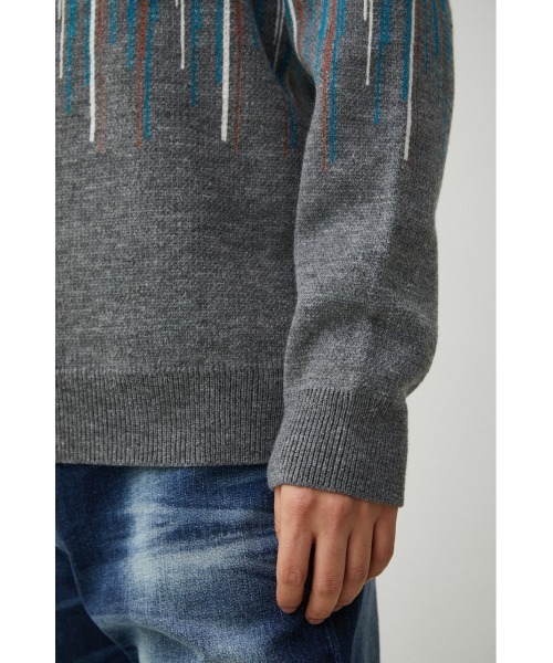 AZUL by moussy（アズールバイマウジー）の「VARIETY COCKTAIL COLOR KNIT/バラエティカクテルカラーニット（ニット/セーター・メンズ・ブルー系その他/ブラック系その他・MEDIUM/LARGE）」の20枚目の写真