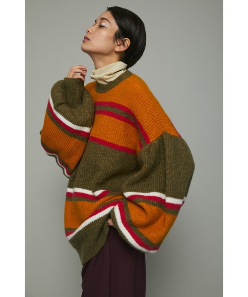 HeRIN.CYE（ヘリンドットサイ）の「Fuzzy knit tops（ニット/セーター・レディース・パープル系その他/レッド系その他/イエロー系その他・FREE）」の2枚目の写真