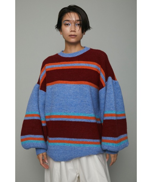 HeRIN.CYE（ヘリンドットサイ）の「Fuzzy knit tops（ニット/セーター・レディース・パープル系その他/レッド系その他/イエロー系その他・FREE）」の3枚目の写真