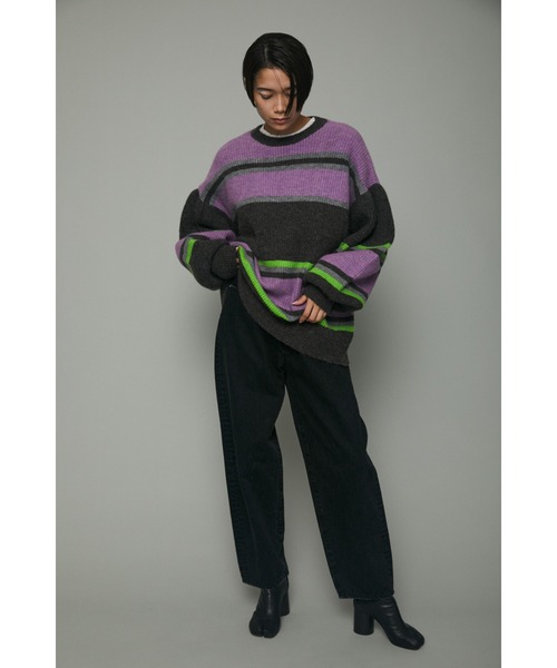 HeRIN.CYE（ヘリンドットサイ）の「Fuzzy knit tops（ニット/セーター・レディース・パープル系その他/レッド系その他/イエロー系その他・FREE）」の4枚目の写真