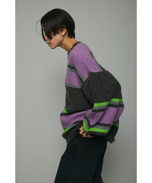 HeRIN.CYE（ヘリンドットサイ）の「Fuzzy knit tops（ニット/セーター・レディース・パープル系その他/レッド系その他/イエロー系その他・FREE）」の5枚目の写真