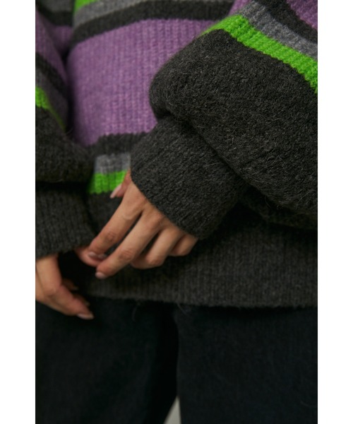 HeRIN.CYE（ヘリンドットサイ）の「Fuzzy knit tops（ニット/セーター・レディース・パープル系その他/レッド系その他/イエロー系その他・FREE）」の7枚目の写真