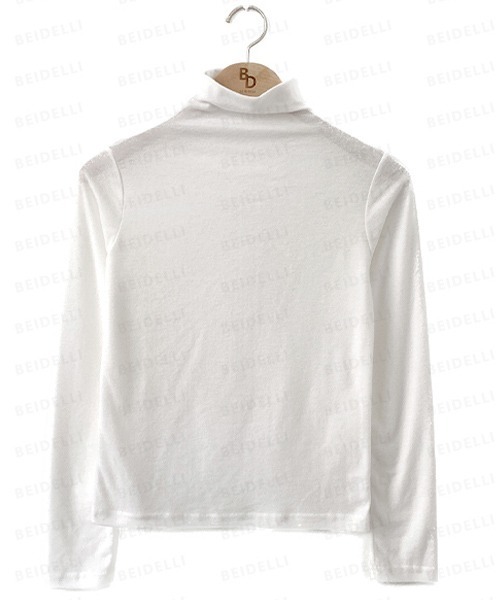 BEIDELLI（ベイデリー）の「[BELLIDE MADE] スリムフィットタートルネックTシャツ（Tシャツ/カットソー・レディース・ワインレッド/モカ/スカイブルー/アイボリー・FREE）」の19枚目の写真