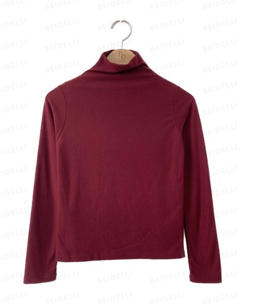 BEIDELLI（ベイデリー）の「[BELLIDE MADE] スリムフィットタートルネックTシャツ（Tシャツ/カットソー・レディース・ワインレッド/モカ/スカイブルー/アイボリー・FREE）」の22枚目の写真