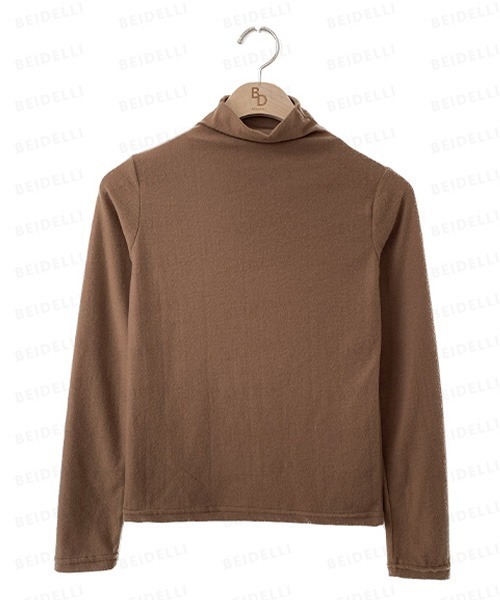 BEIDELLI（ベイデリー）の「[BELLIDE MADE] スリムフィットタートルネックTシャツ（Tシャツ/カットソー・レディース・ワインレッド/モカ/スカイブルー/アイボリー・FREE）」の20枚目の写真