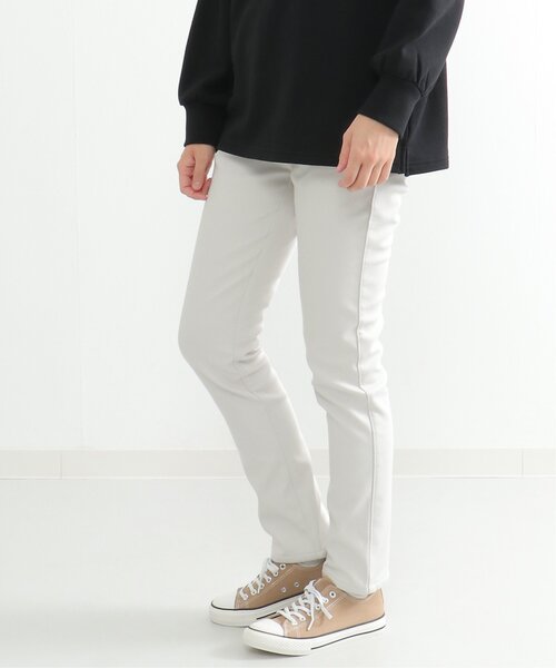 ikka（イッカ）の「ボンディングスキニーパンツ（その他パンツ・レディース・ベージュ/オフホワイト/チャコールグレー/ブラック/グリーン/ブルー/ブルー系・S/M/L）」の2枚目の写真