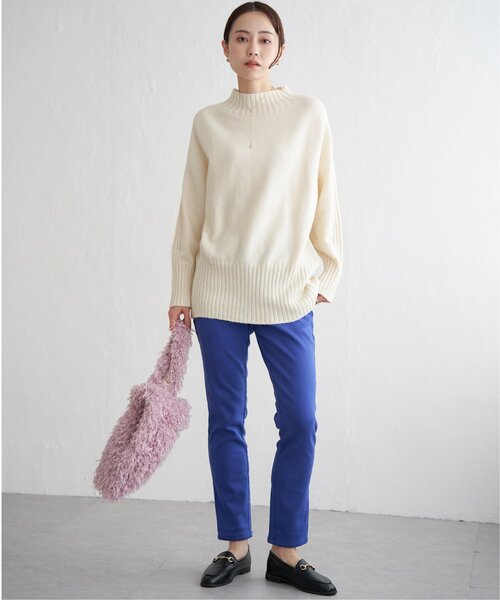 ikka（イッカ）の「ボンディングスキニーパンツ（その他パンツ・レディース・ベージュ/オフホワイト/チャコールグレー/ブラック/グリーン/ブルー/ブルー系・S/M/L）」の21枚目の写真