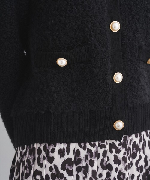 Diagram（ダイアグラム）の「ループニットカーディガン（カーディガン/ボレロ・レディース・ブラック/ホワイト・36）」の21枚目の写真